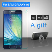 Screen Protector Tempered Glass Cover For Samsung Galaxy A5 9H Anti Broken Original Protective Film for Galaxy A5 2pcs A Gift