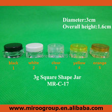 Fedex Free Shipping 220pcs 3g jar,cream jar,Cosmetic Jar, 3g Cosmetic Packaging container, 3g sample jar,display case bottle