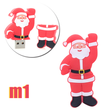 Christmas Gift USB Flash Drive Cartoon Pen Drive Santa Claus Pendrive Christmas Trees USB Stick 16GB