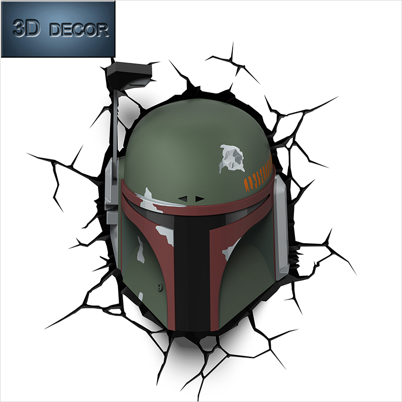 free shipping 3d decor star wars Lead Villain shape wall bedroom night light lamp as gift