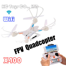 2016 MJX X400 2.4G 4CH 6-Axis FPV RC Quadcopter RC Drone With/without C4005 FPV HD camera free shipping (White)