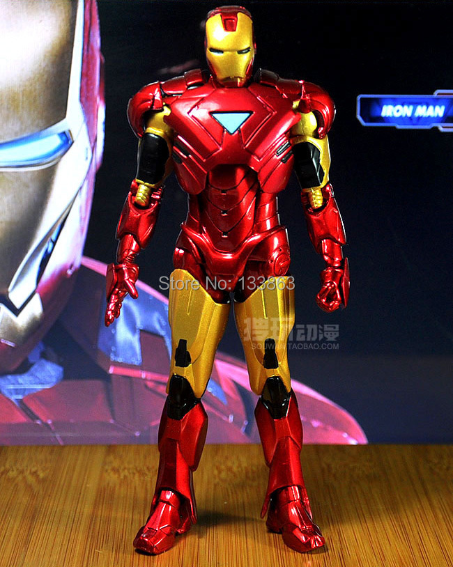 Wholesale price for New Marvel Iron Man 3 Action Figure Superhero Iron Man PVC Figure Toy 18cm Chritmas Gift,free shipping