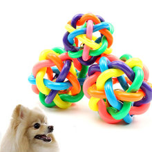 Colorful Ball Pet Toy Dog Cat Toy with Bell for Small Medium Large Dog Chihuahua Yorkshire Poodle Pet Product for Pet