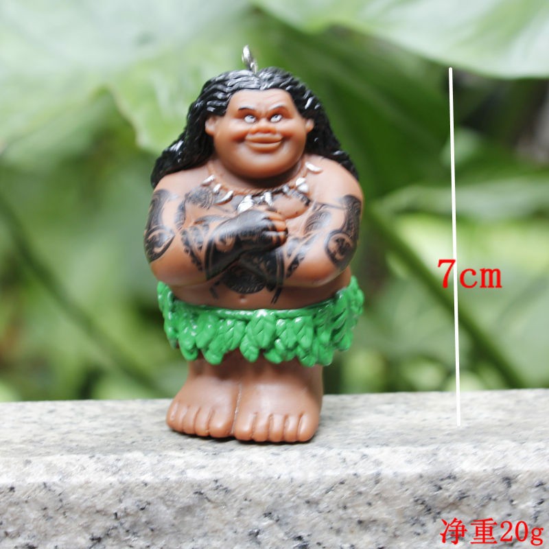 Movie Moana Princess Figuras Toys Moana Maui Pua Action Figure Model Dolls Keychain Pendant Gift for Chilren 3pcslot 7-8cm (8)