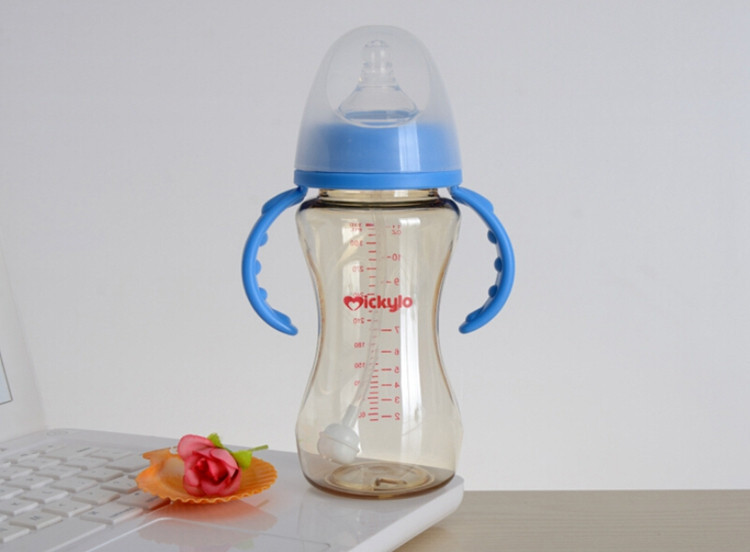 Plastic Baby Bottles Nuk PP Feeding Tool Product Feeder Wide Mouth Plastic Milk Bottle 330ml High Quality Baby Cup Straw (5)