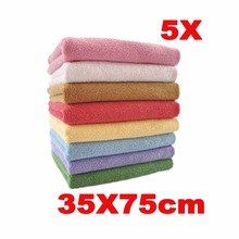 Best Sell 5 Pcs 35*75cm Absorbent Microfiber Hand Hair Hair-drying Cleaning Drying Towels FG