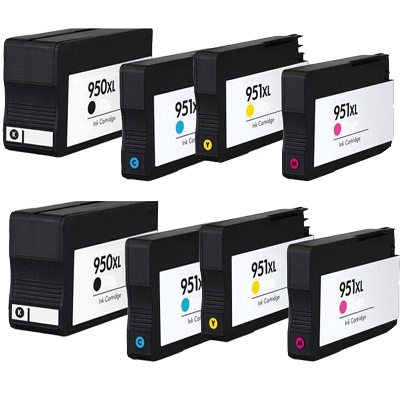 8x Ink Cartridges for HP 950XL 951XL Officejet Pro 8100 8600 plus 8610 8620 8630 inkjet Printer