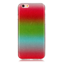 Phone Cases for Apple iphone 6 6s Plus Rainbow Gradient Color Soft Clear TPU protective housing for iphone6 6s Plus Back Cover