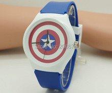 Captain America design watch Anime Jelly Wristwatches Woman digital quartz Watch Children watch Student watch relogios