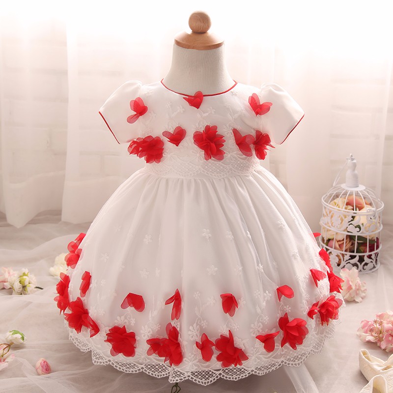 2018 Wholesale Baby Girl Dress Toddler Christening Gown Infant