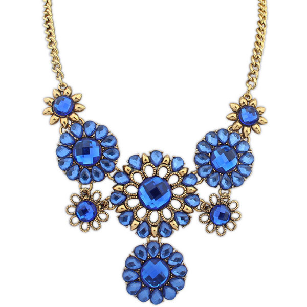 2015 Summer Jewelry Hot Necklaces Pendants Women Statement Necklace Colar Choker Necklace Crystal Sunflower Pendant For