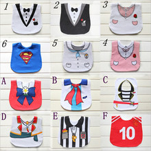 Free shipping Dress shape cotton Newborn baby Burp cloth 0-3T Infant Saliva Towels Baby girl bibs & Baby boy bibs