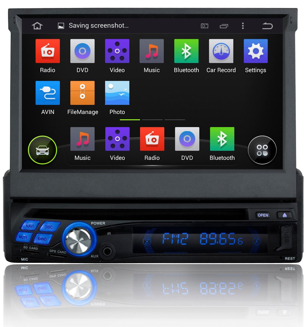 7 Inch 1 Din Android 5.1 Lollipop OS Universal Car CD DVD Player,16G Flash,4 Core CPU,1G DDR3 RAM,GPS Navigation Radio