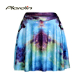 Plus Size Summer women s Mini New 2016 Sexy Slim Women s Green Gradient Nebula Skirt