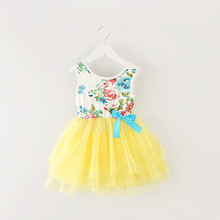 Girl Dress 2015 Summer New Floral Baby Girl Dress Princess TuTu Dress 8 Colors Infant Dresses