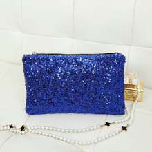 2015 New Shiny Sequins Women Day Clutches/Evening Party Handbags for Women/Fashion Zipper Bags Women
