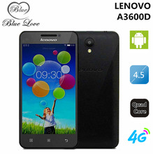 Original Lenovo A3600D MTK6582 Quad Core Cell phone 4.5 inch Android 4.4 Smartphone 512MB RAM 4GB ROM 5MP 854*480 FDD LTE 4G