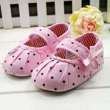 HOT 0 1Years Baby Children s Girl First Walkers Polka Dot Toddler Infant Girls Soft Shoes