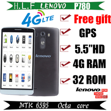 Original Lenovo P780 Android 4 4 Phone 5 5 HD 1920 1080 IPS MTK6595 Octa Core