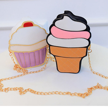 Women bag ice cream cake messenger bags cartoon cute shoulder bags small emjoy orange watermelon stripe shells hamburger unicorn
