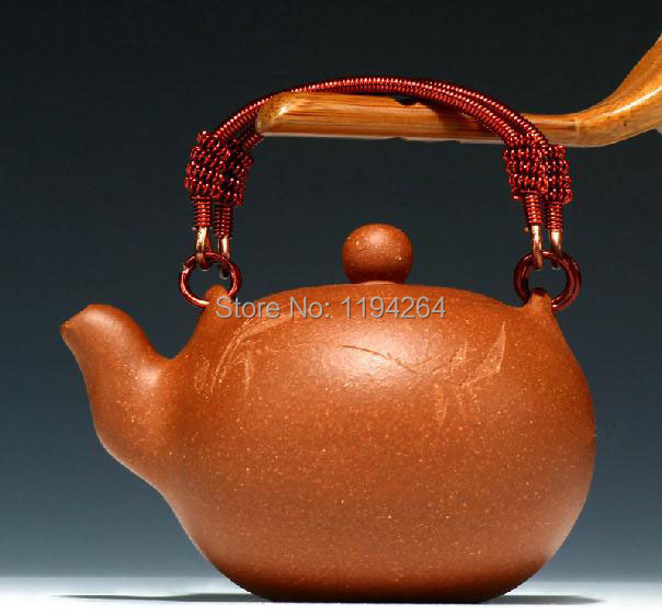 YiXing Purple Clay Pot Pottery Handmade Ware Zisha Teapot Kung Fu Tea Set 180ml