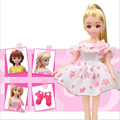 26cm Child Dolls Wedding Dress Princess Gown Fixed Style Skirt Doll Outfit For Characters Doll Girl