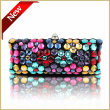 New Both Side Diamond Crystal Clutch Evening Bags Women Brand Handbags New Crystal Clutch Purse Wedding Bags Rhinestone#6058