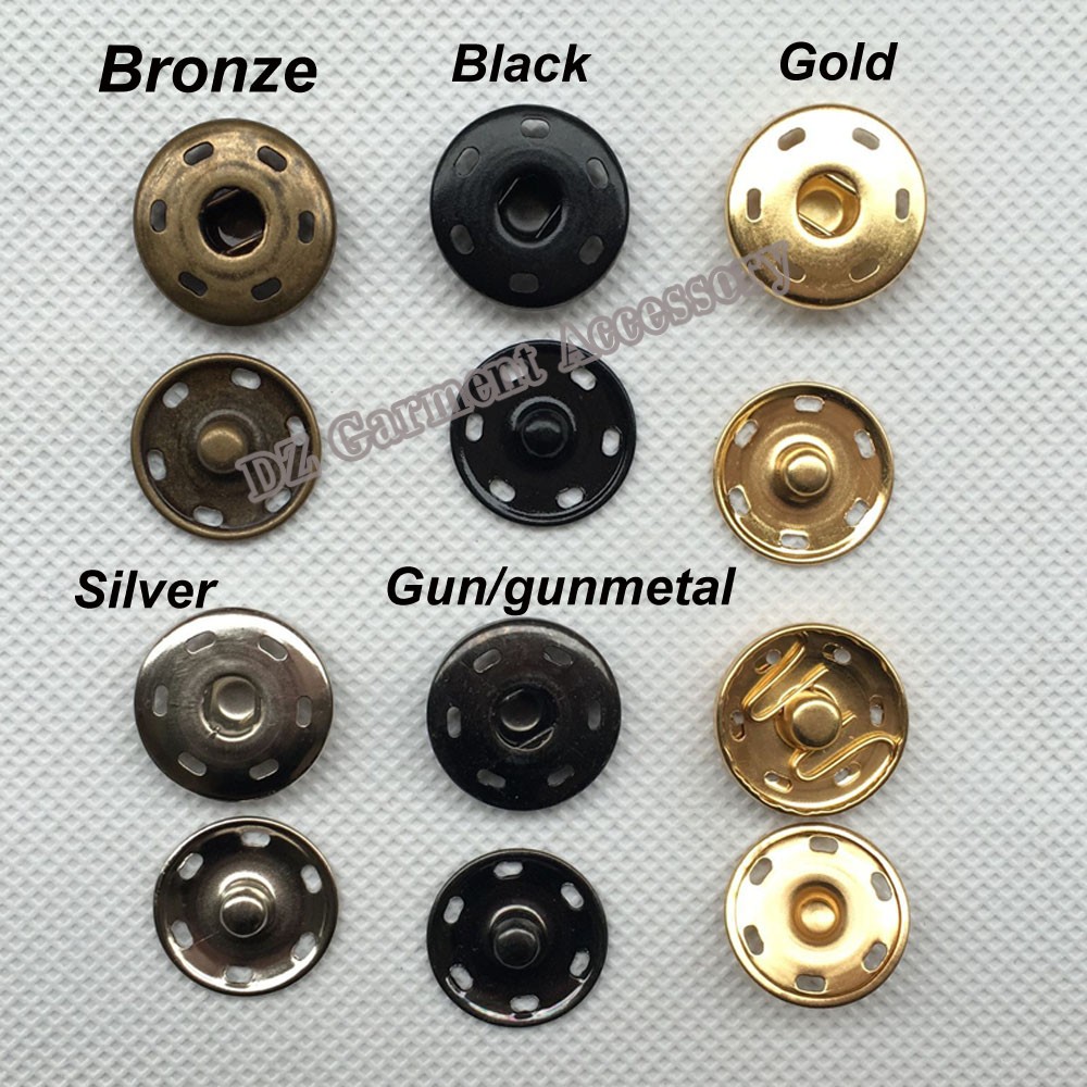 100 sets Sewing Popper Metal Copper Stud Clothes snap Fasteners Press