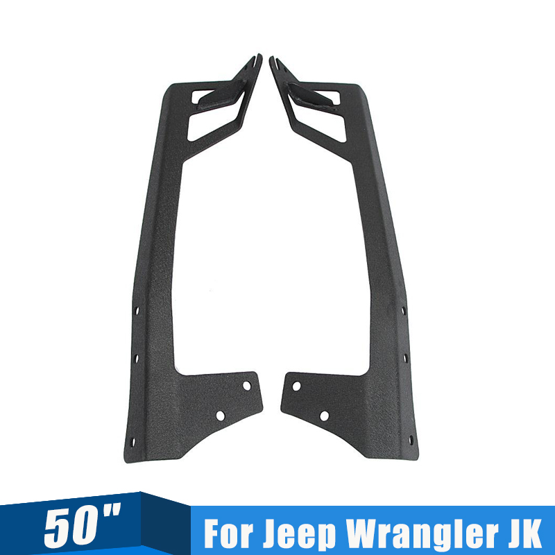 Pair of  Windshield Mounting Brackets for LED Light Bar FOR Jeep Wrangler JK 2007~2013