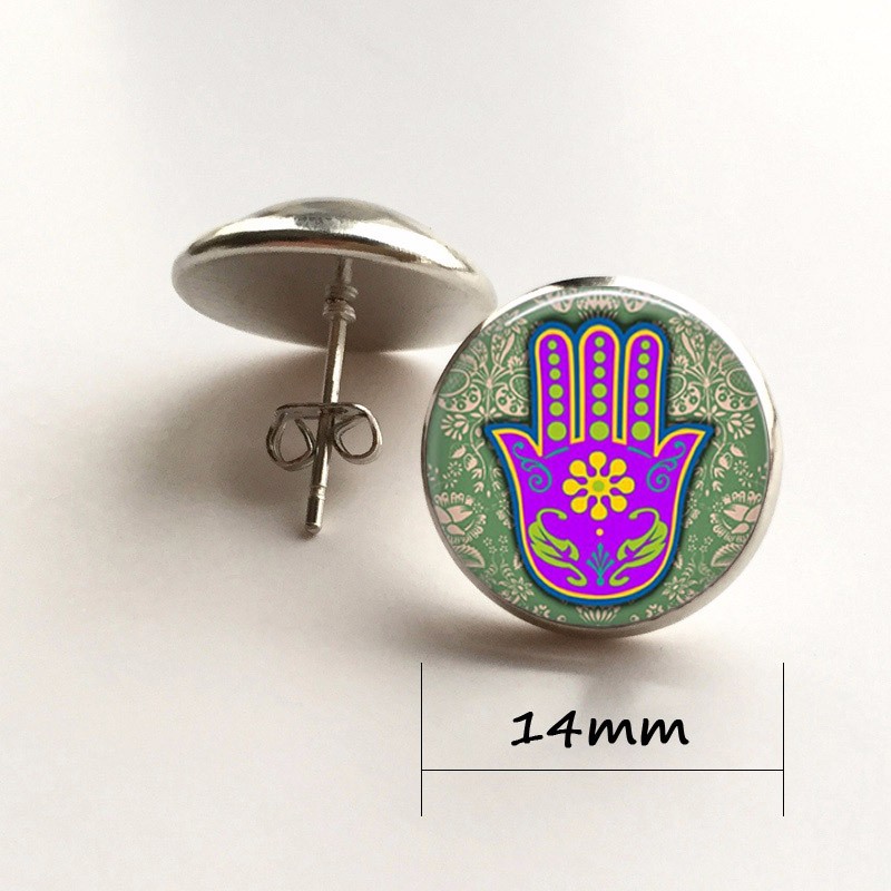 Pendientes /" Mini /" Yin Yang tipo cabochon envios combinados