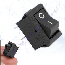 Новый 2 шт. кнопки 2 контакт. 250 В 3A 125 В 6A на с черной SPST KCD5 101