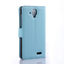 Lenovo A536 phone case luxury litchi texture wallet style flip pu leather cover Lenovo A536 magnetic