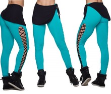 2015 New Brand Of Tall Waist Design Active Exercise Hollow Out Tight Pants