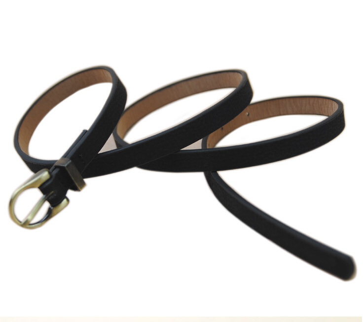2015 New Famale Faux leather Pigskin leather belt women Slender Wild waistband Strap for lady Alloy
