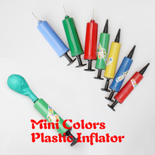 Mini Colors Plastic Hand Inflator Air Pump For Balloons Inflatable Air Pillow NVP