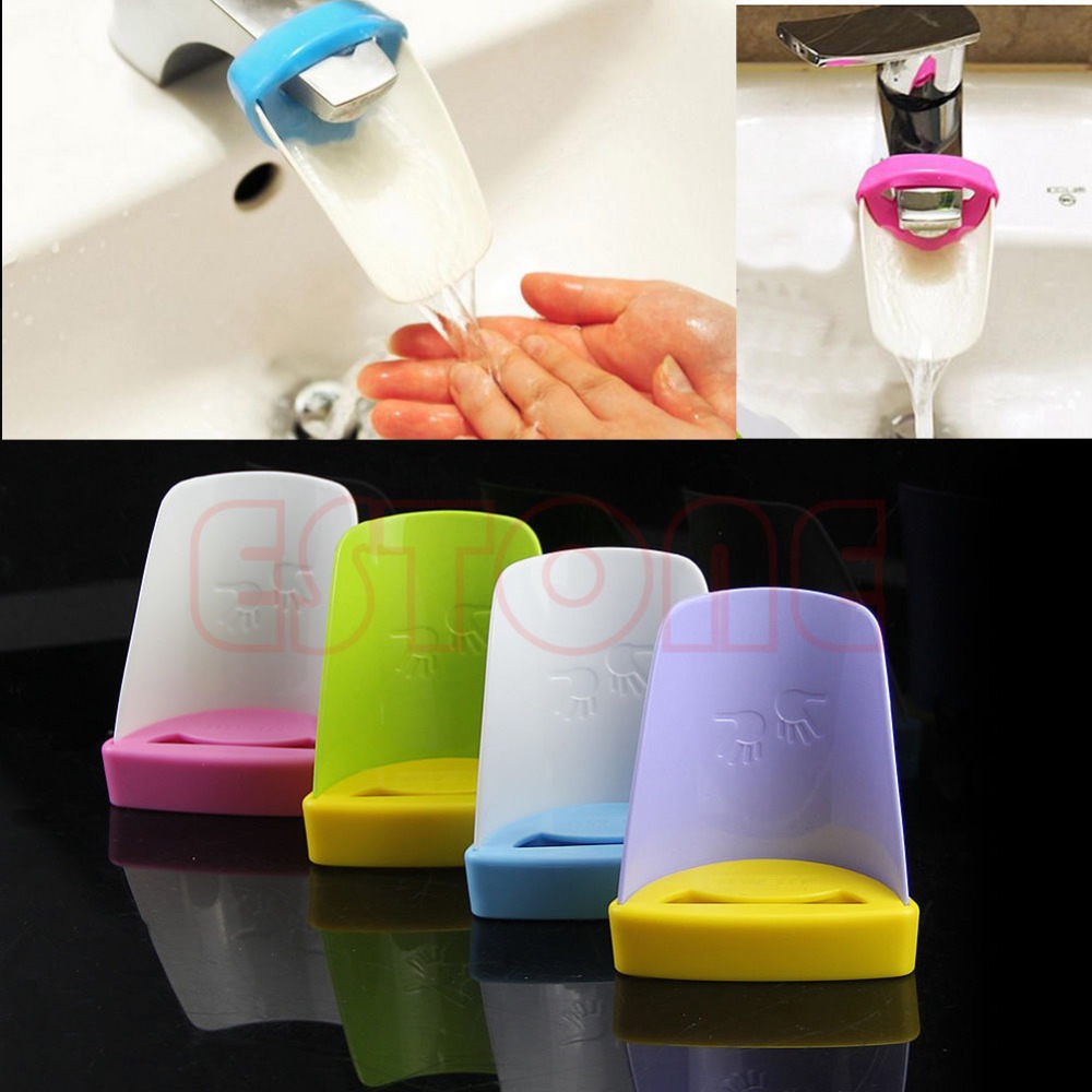 F85 Free Shipping Faucet Extender For Helps Toddler Kids Hand Washing in Bathroom Sink 4 Colors