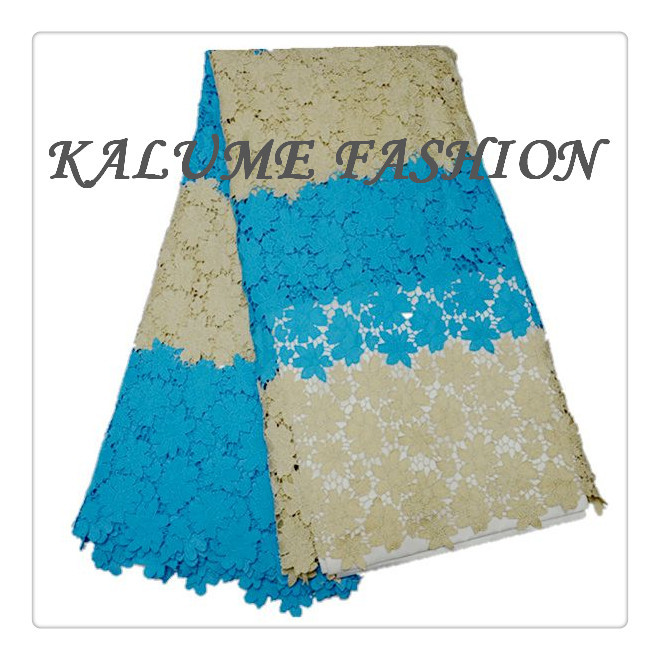 New Arrival 100% Cotton Guipure Cord French Lace Fabric for party dress.High quality Swiss Voile lace Water Soluble Lace fabric