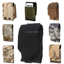 2015 NEW Mobile Phone Bag Outdoor MOLLE Army Camo Camouflage Bag Hook Loop Belt Pouch Holster