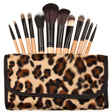 T2N2 New 15 Colors Contour Face Cream Makeup Concealer Palette 12pcs Leopard Brush