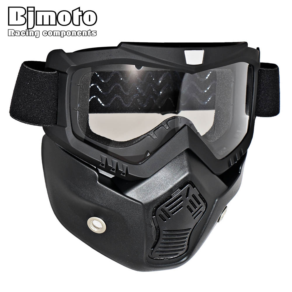 New Arrival Motocross Goggles Detachable font b Mask b font Mouth Filter For Open font b