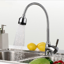 Free shipping Kitchen Faucets With Plumbing Hose All Around Rotate Swivel 2-Function Water Outlet Mixer Tap Faucet,KF02