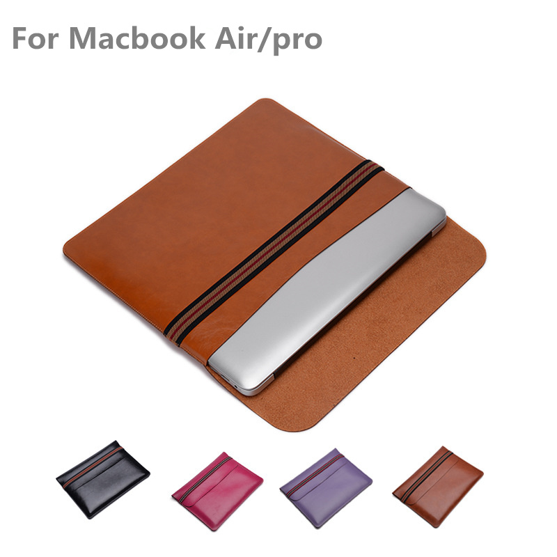 New Genuine Leather font b laptop b font bag Notebook Case bag For font b Apple
