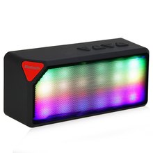 Portable Mini LED Lights Wireless Stereo Bluetooth Speaker X3S Box TF FM Radio Built in Mic MP3 Virtual Surround For Smartphone