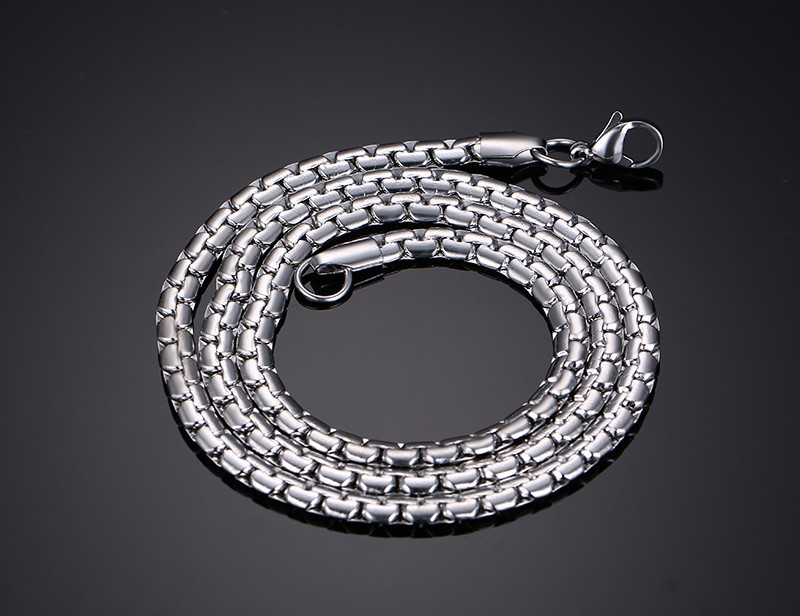 Fashion Silver Chains Necklace For Women Men Stainless Steel Snake Chain 2024inch Wholesale Costom Jewelry (1)