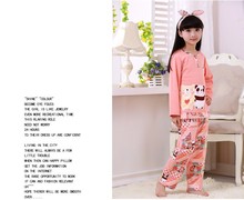 40 Girls Pajamas Pajamas For Kids Round Neck Family Clothing Pajamas Baby Kids tracksuit Cartoon bear