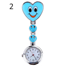 2015 Hot Kid’s Smiling Faces Heart Clip-On Pendant Nurse Fob Brooch Cute Pocket Watches 2015