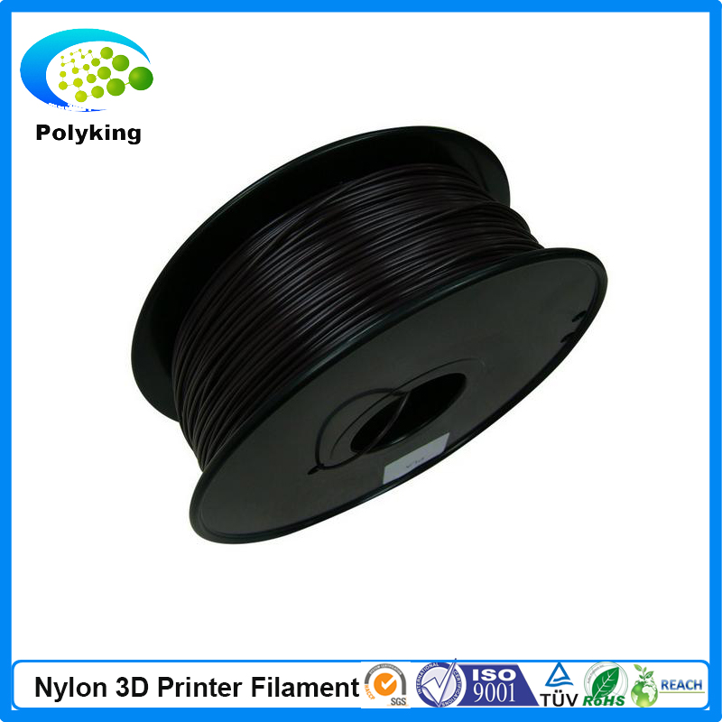 Black color PA Nylon 3D printer filament 1 75mm 3 0mm 1kg 2 2lbs Consumable Material