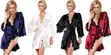 Luxury Women Nightwear Satin Dressing Gown Robe Kimono Sleepwear Lingerie NWT Hot