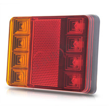 10pairs/lot Waterproof 8 LED Tail Light Rear Lamps Pair Boat Trailer Submersible 12V Rear Parts for Trailer Truck Boat