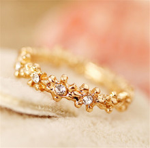 1pcs Flower Finger Rings Women Girls Gold Silver Flower Surround Ring For Party Fashion Jewelry 2015